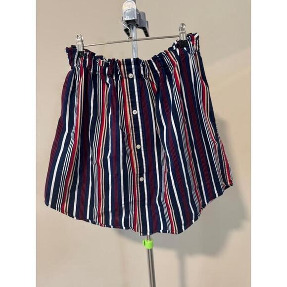 Women's Create Goods Striped Button Up Shirt - Size M - Picture 2 of 6